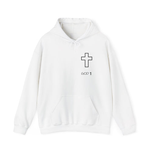 Faith Cross Hoodie — Minimal 'GOD I' Christian Pullover