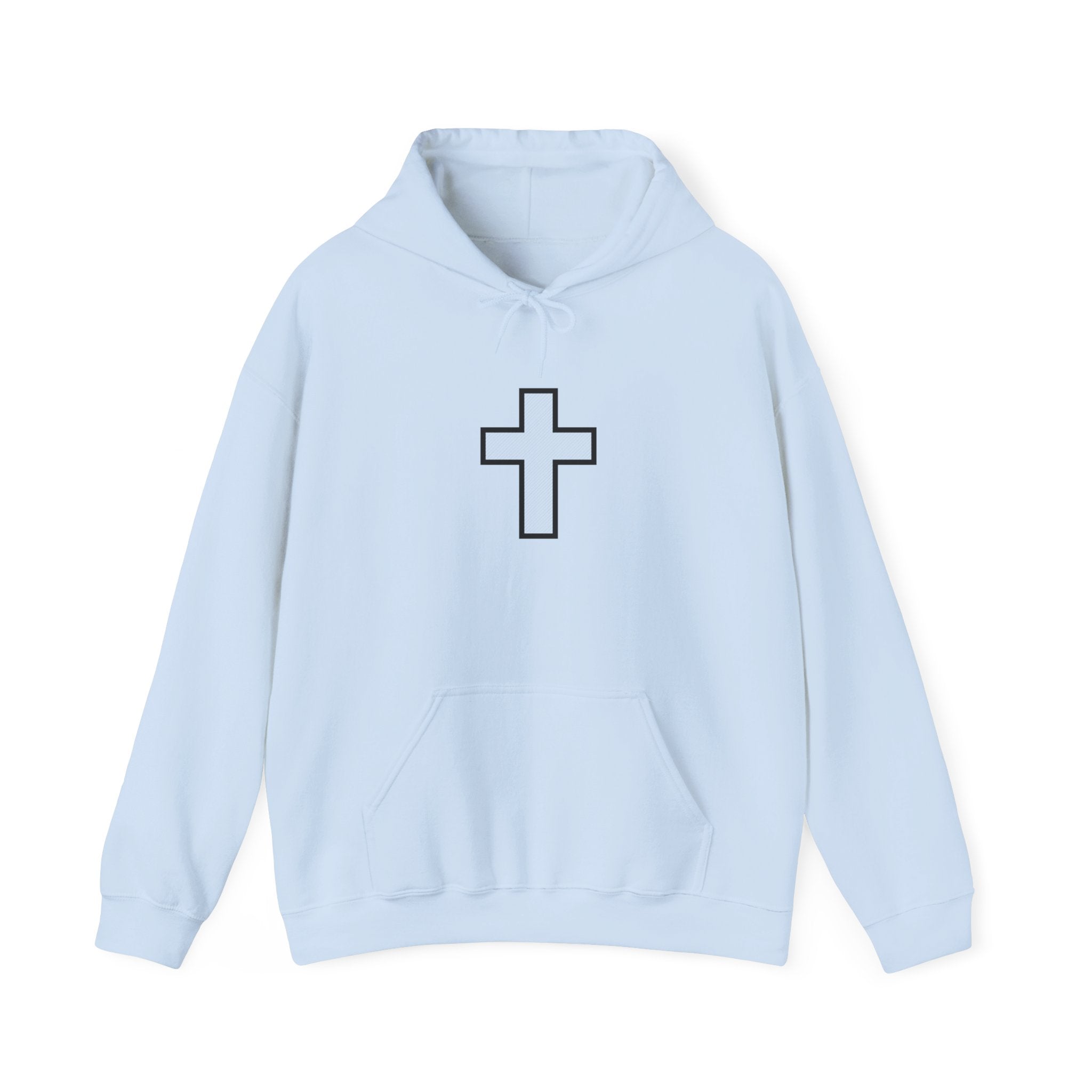 Faith Over Fear Hoodie — Minimal Cross Christian Pullover