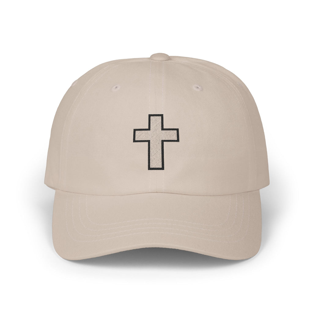 Cross Embroidered Dad Cap – Minimalist Christian Baseball Hat
