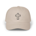 Cross Embroidered Dad Cap – Minimalist Christian Baseball Hat