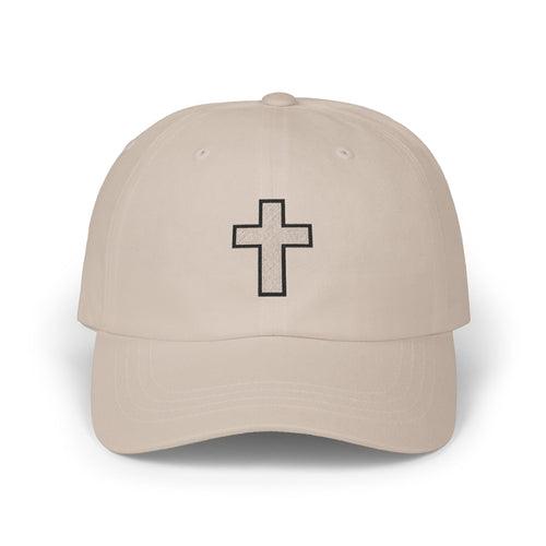 Cross Embroidered Dad Cap – Minimalist Christian Baseball Hat