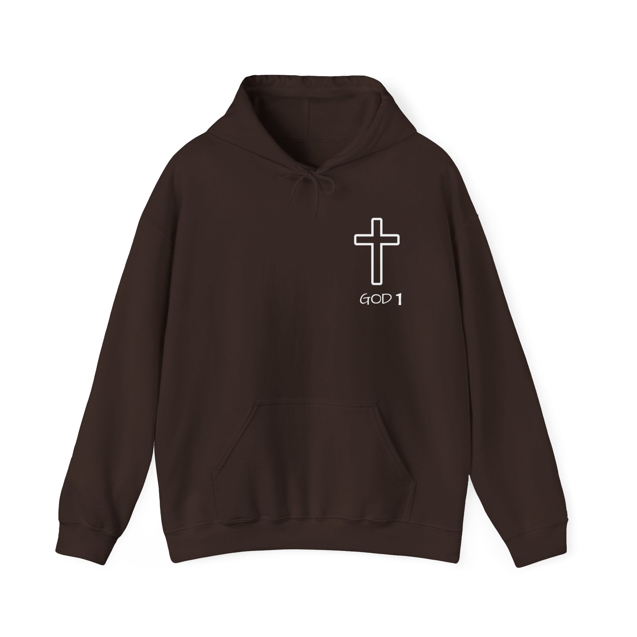 Faith Cross Hoodie — Minimal 'GOD I' Christian Pullover