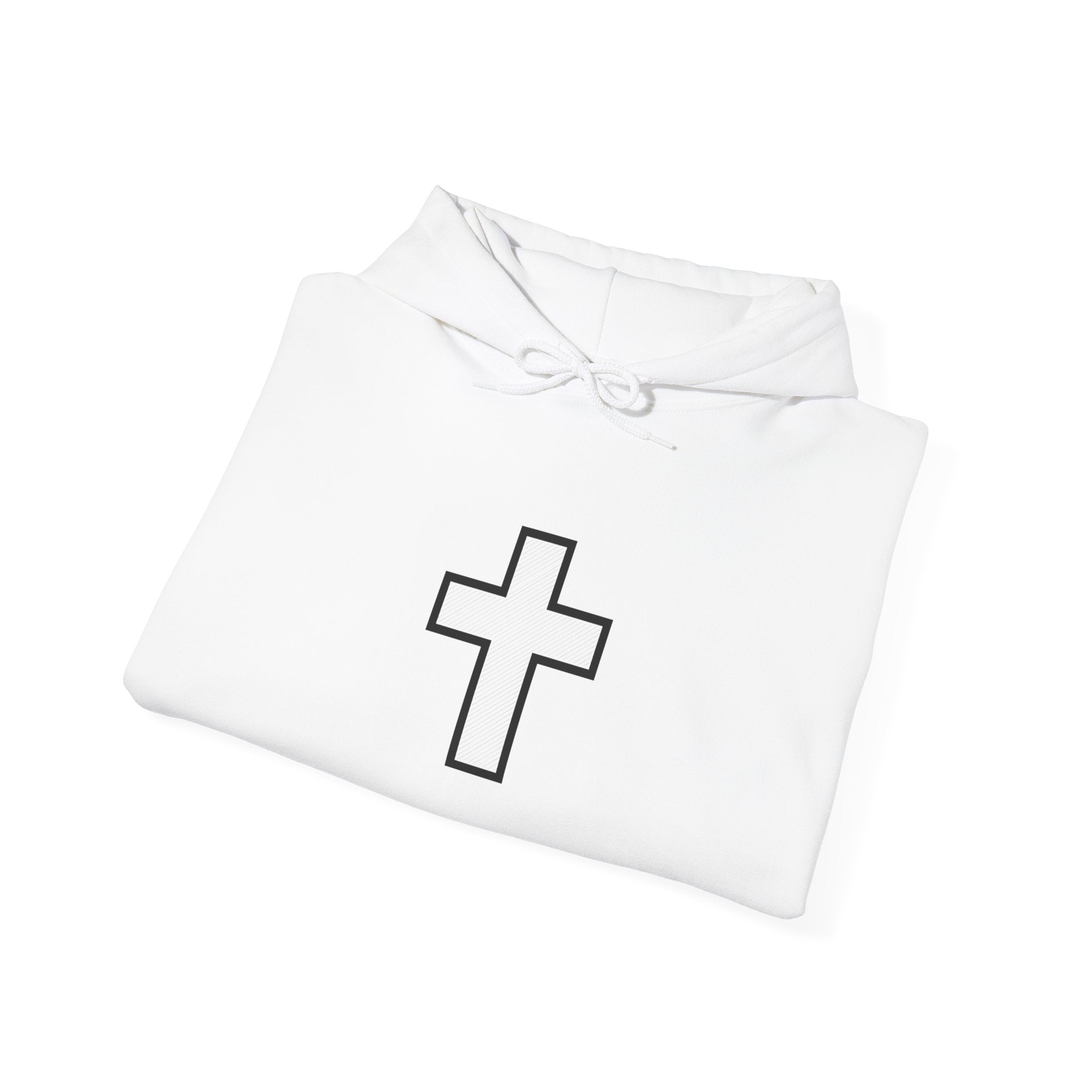 Faith Over Fear Hoodie — Minimal Cross Christian Pullover