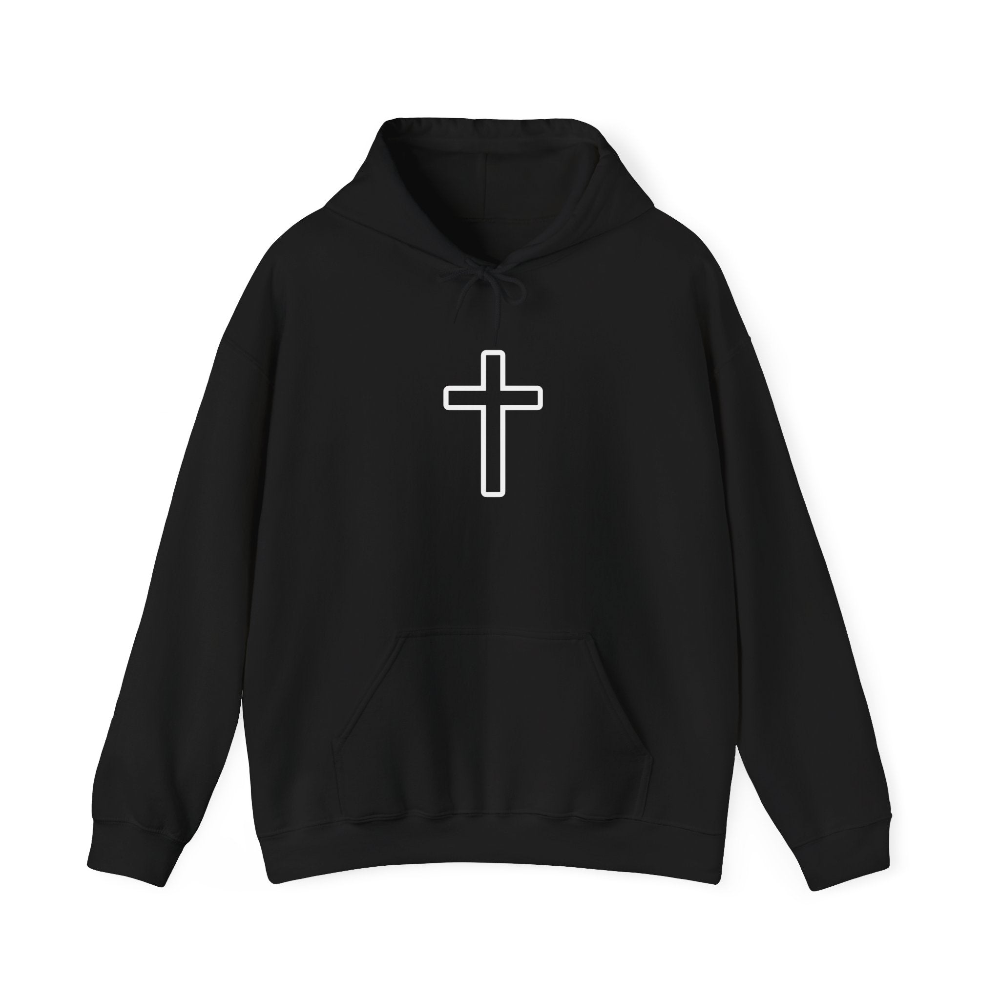 Faith Over Fear Hoodie — Minimal Cross Christian Pullover