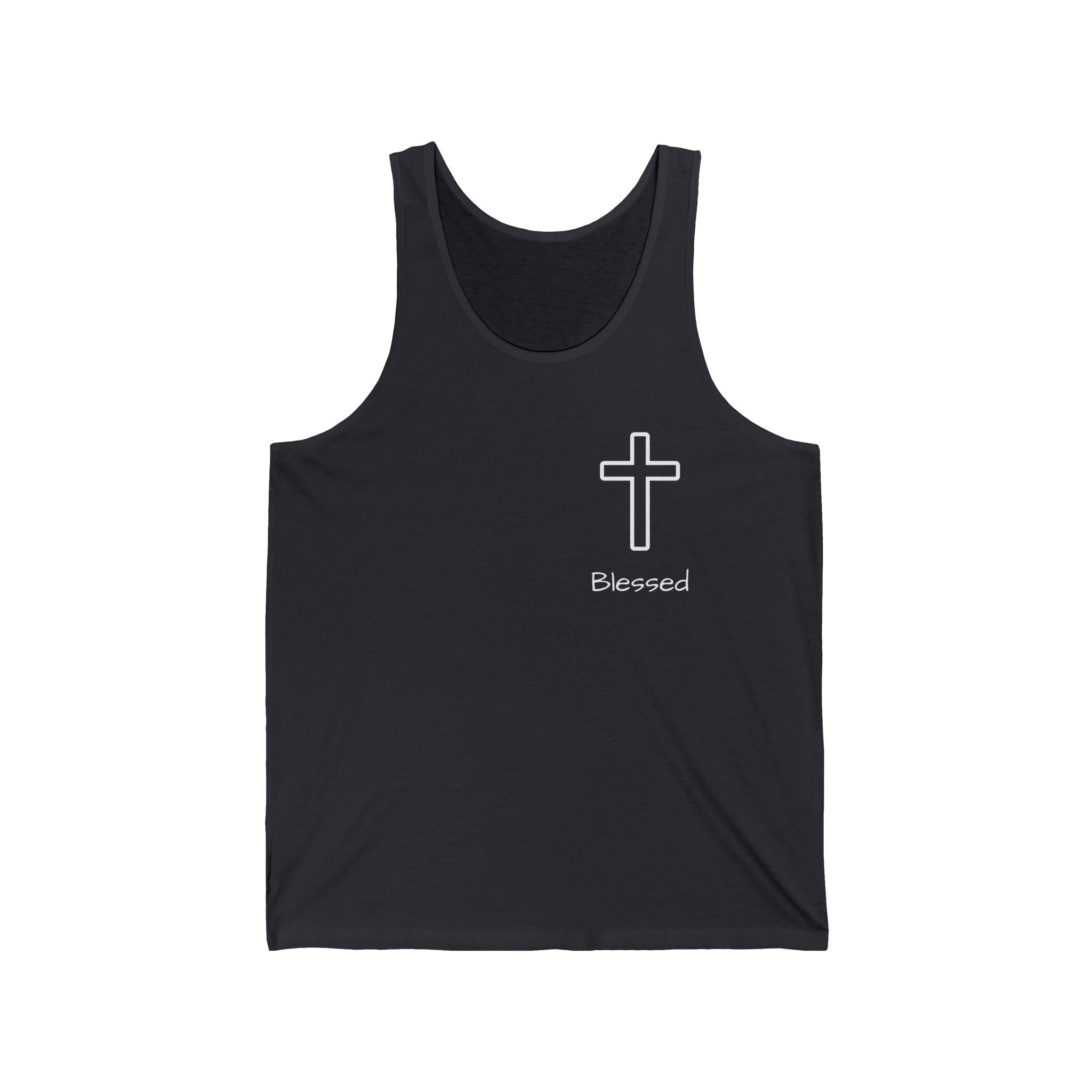 Blessed Cross Tank Top — Minimal Christian Faith Religious Tank