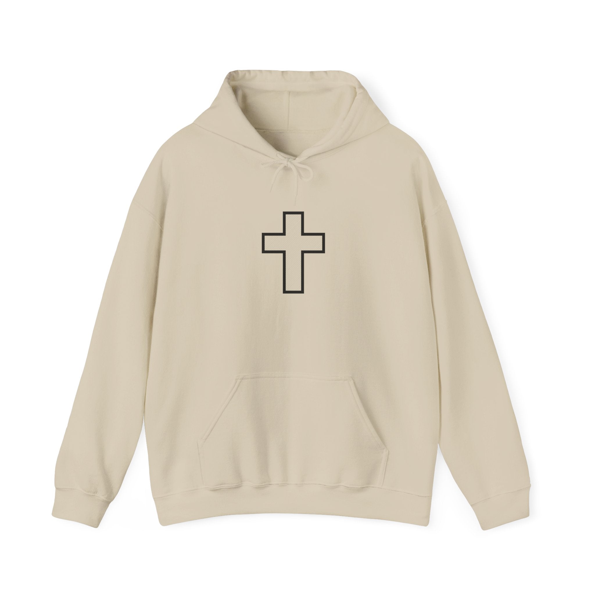 Faith Over Fear Hoodie — Minimal Cross Christian Pullover