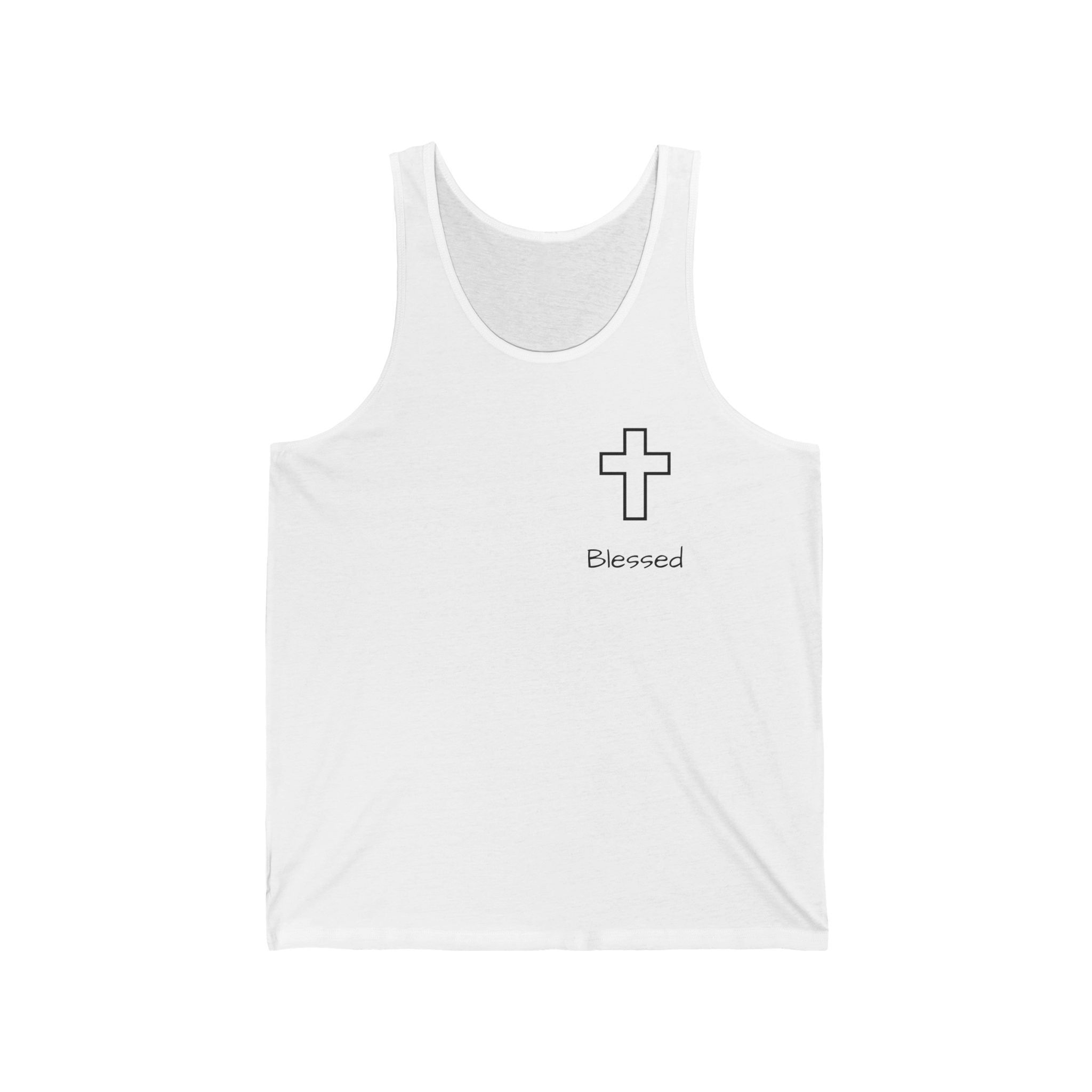 Blessed Cross Tank Top — Minimal Christian Faith Religious Tank