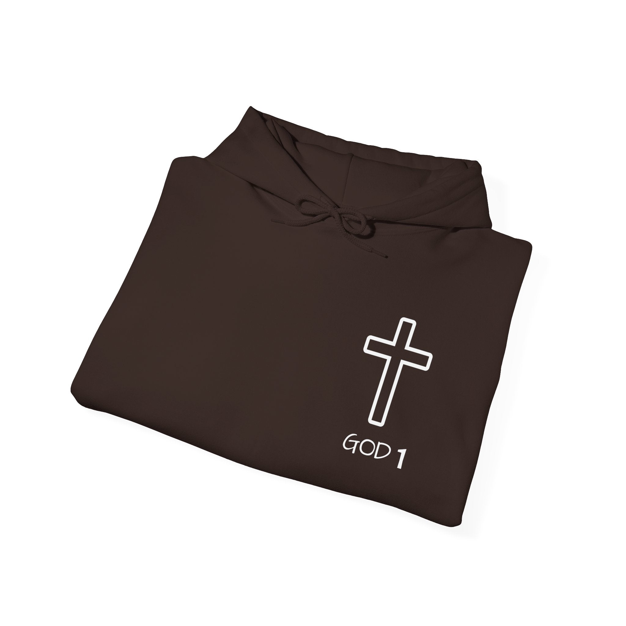 Faith Cross Hoodie — Minimal 'GOD I' Christian Pullover