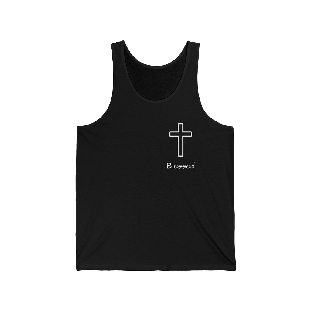 Blessed Cross Tank Top — Minimal Christian Faith Religious Tank